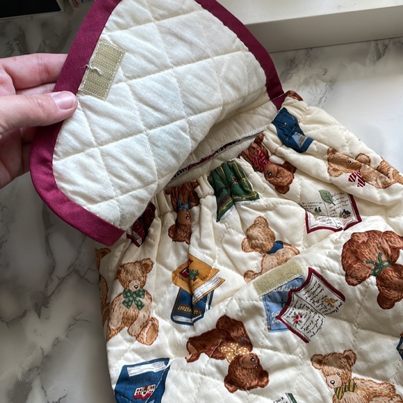 Teddy Bear and books quilted style packpack - Picture 2 of 7